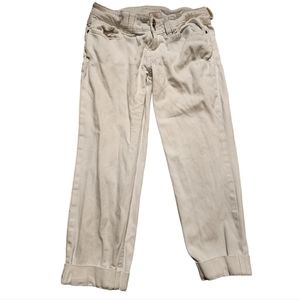 Arizona Jean White Cuffed Capri Size 5